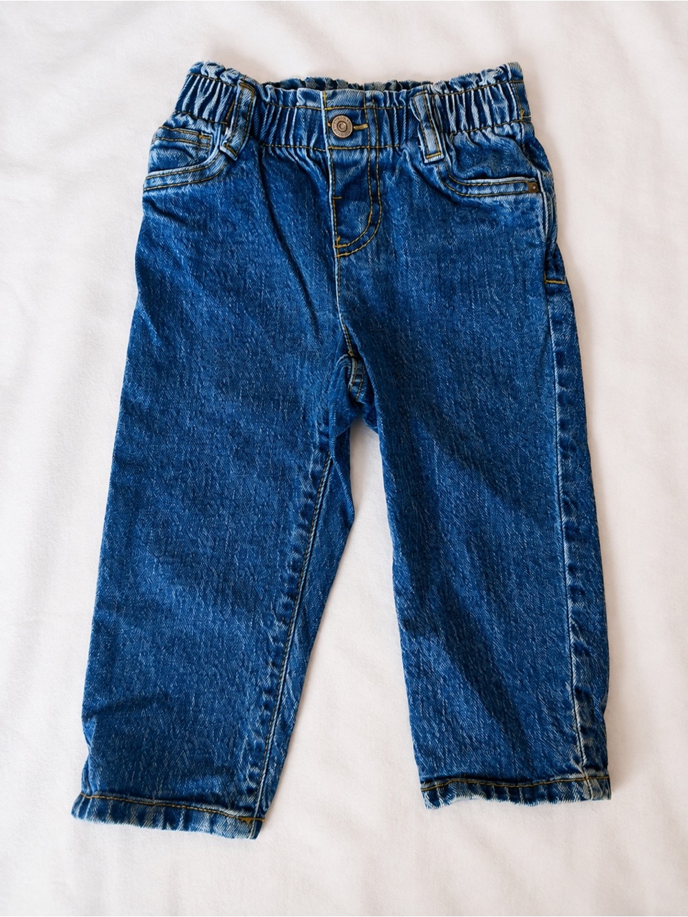 Cat & Jack Toddler Girls Paperbag Baggy High-Waisted Jeans – Size 2T